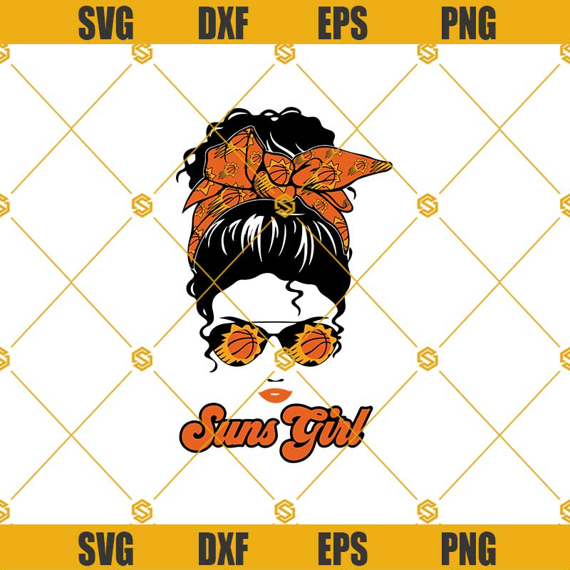 Girl Phoenix Suns SVG, Suns Girl Messy Bun SVG,.jpg