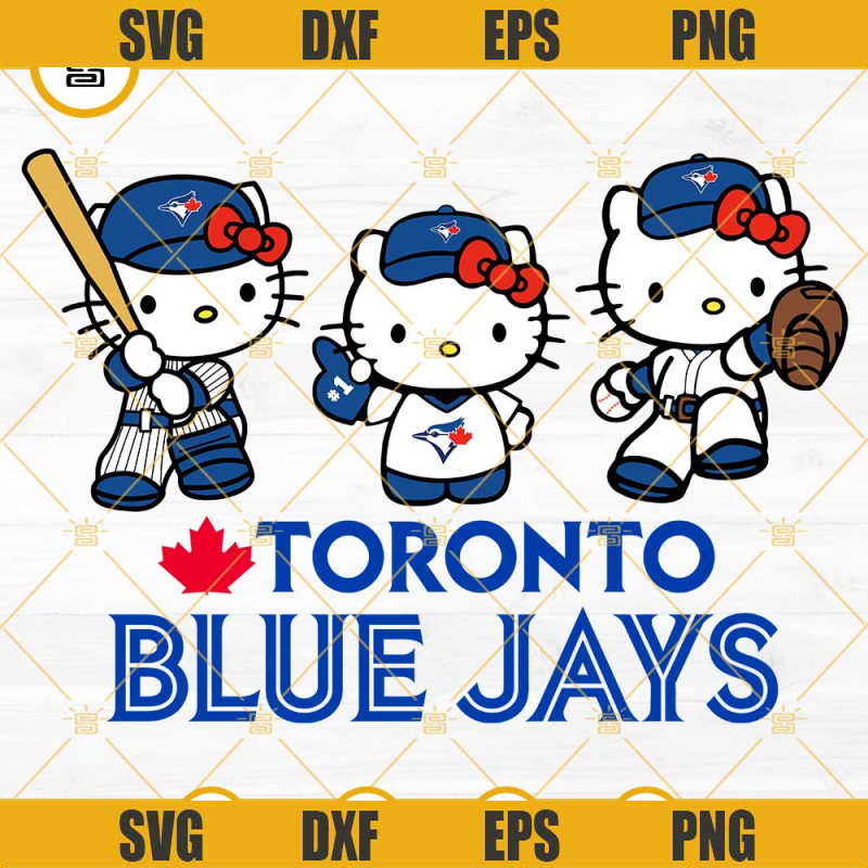 Hello Kitty Toronto Blue Jays Baseball SVG PNG DXF EPS.jpg