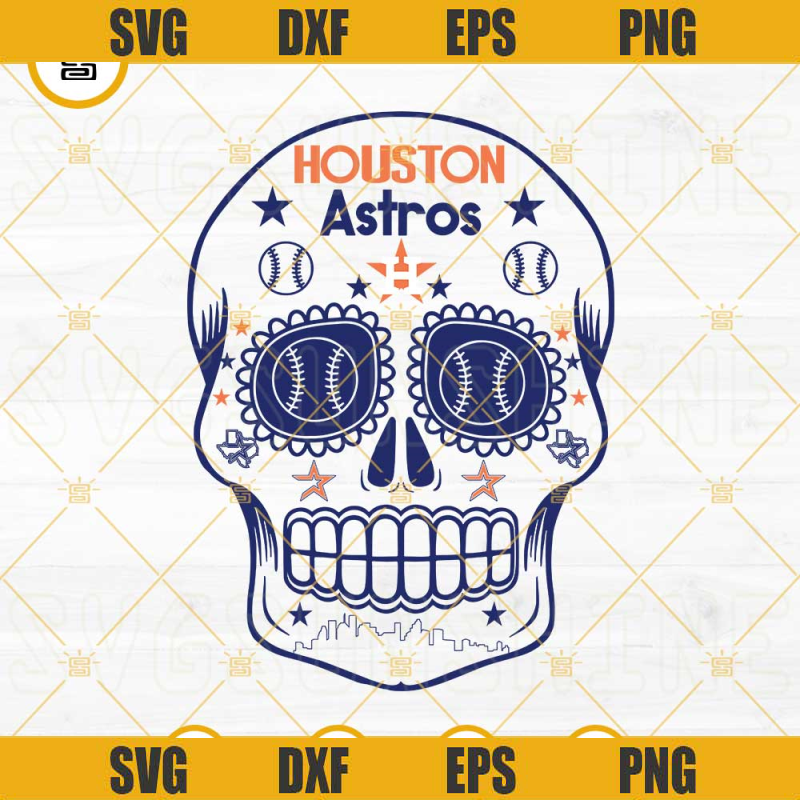 Houston Astros Skull SVG, Day Of The Dead Houston SVG, Astros Baseball Skull SVG.jpg