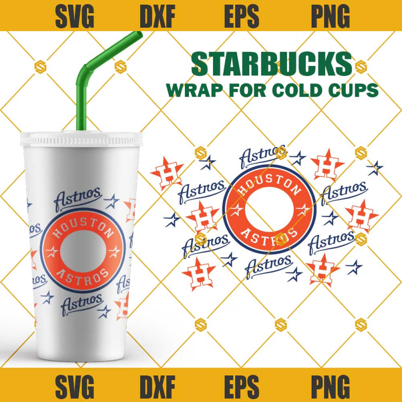 Houston Astros SVG For Starbucks Cup SVG, Full Wrap Starbucks Houston Baseball Cold Cup SVG, Baseball Team SVG.jpg