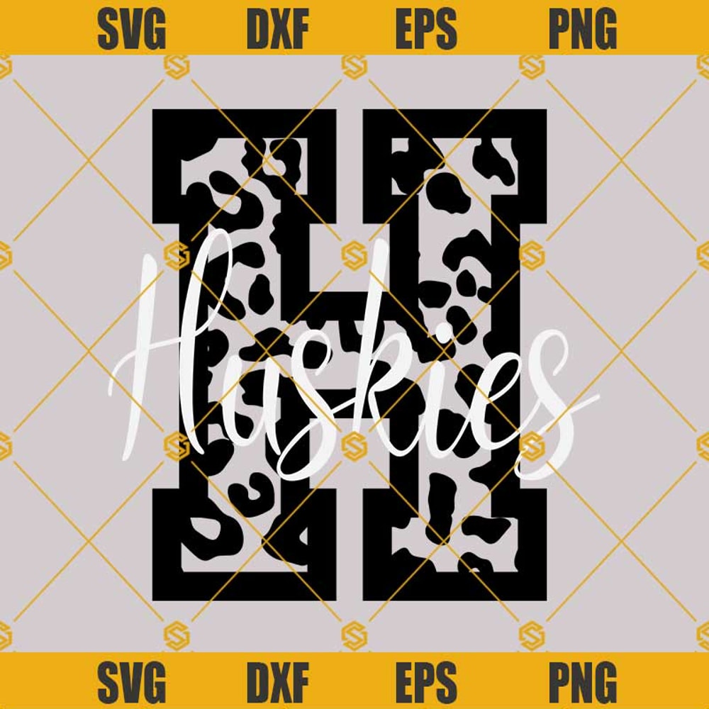 Huskies Mascot SVG, Huskies Leopard SVG PNG DXF EPS Cricut.jpg