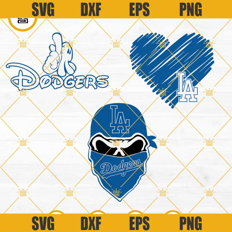 La Dodgers Baseball SVG, Mickey Hands Dodgers SVG, Dodgers Sugar Skull SVG, La Dodgers Heart SVG.jpg