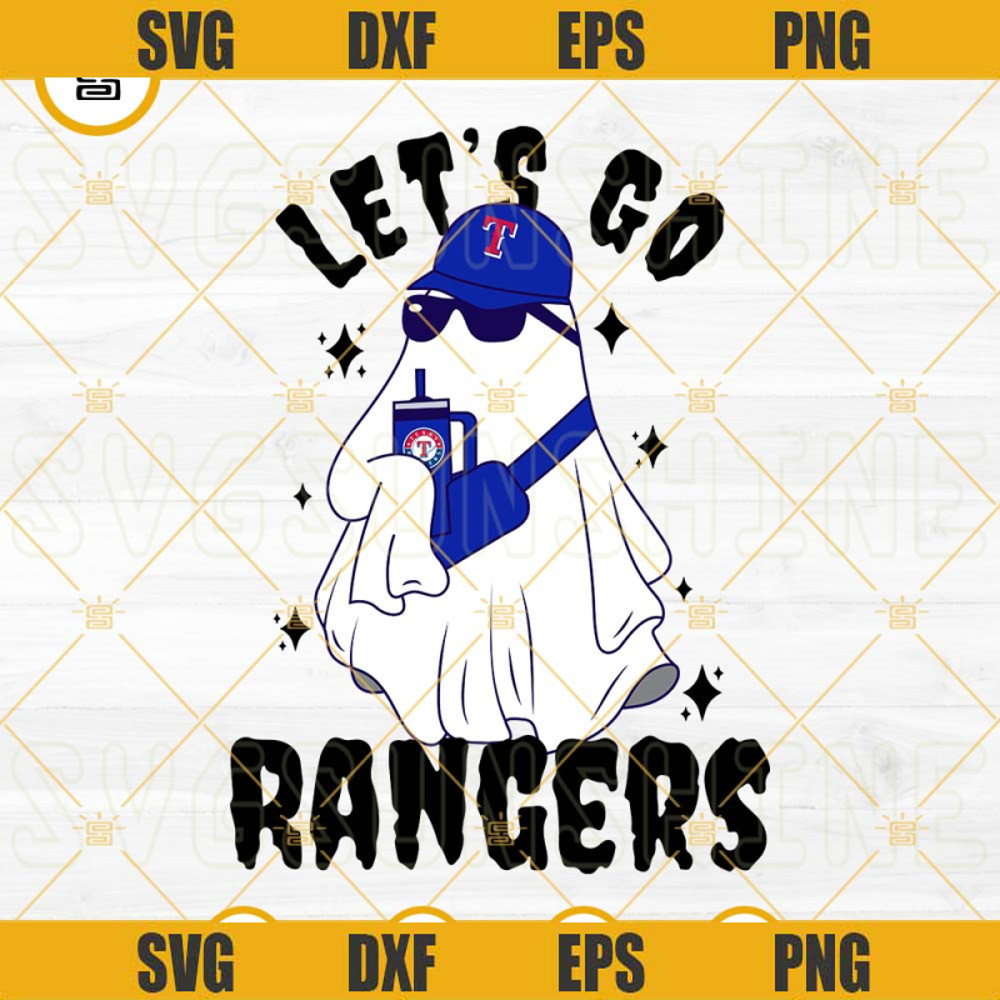 Let's Go Rangers SVG, Boo Ghost Texas Rangers Halloween SVG PNG Files.jpg