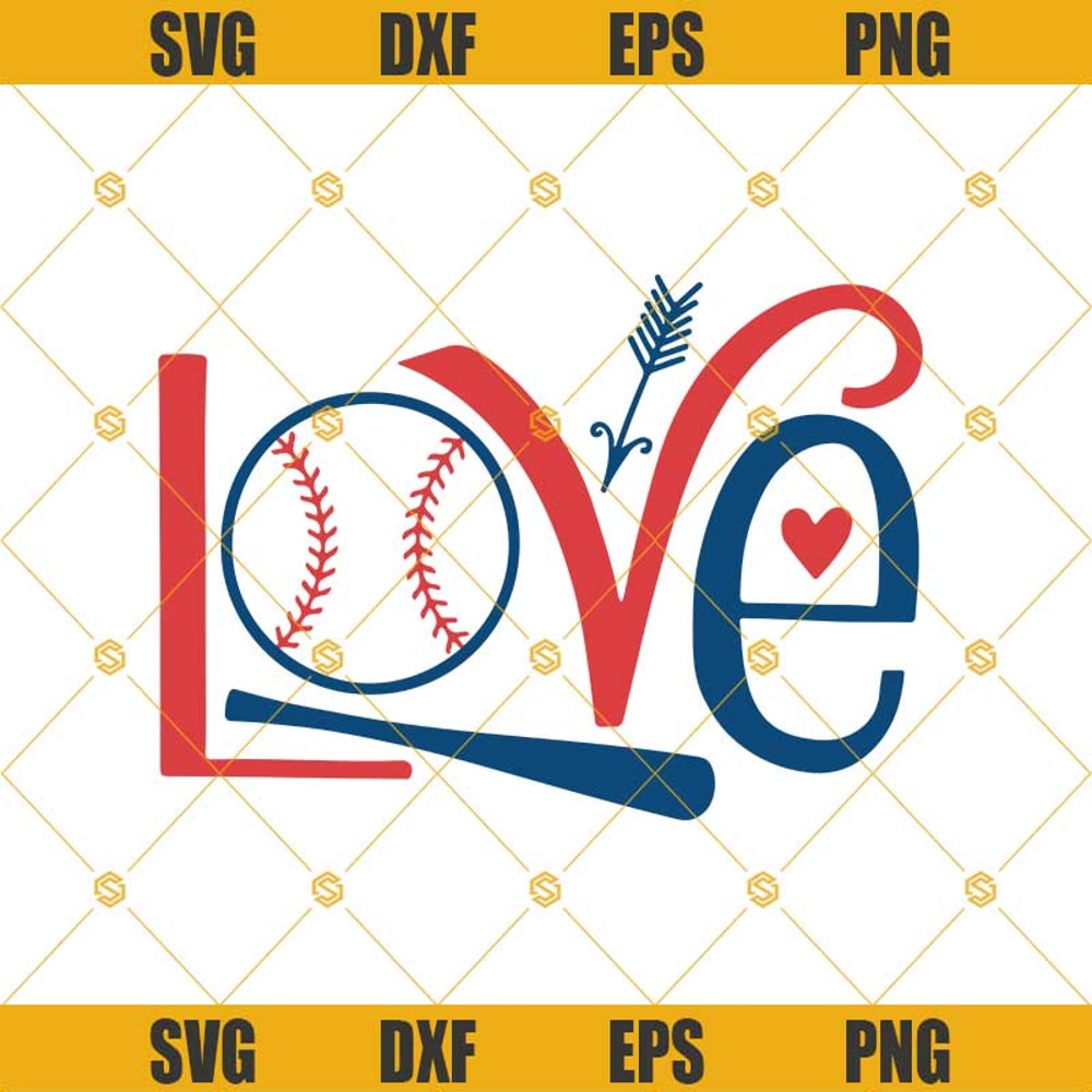 Love Baseball Svg, Baseball Svg, Baseball Bat Svg, Ball Svg, Love Svg Png Dxf Eps.jpg