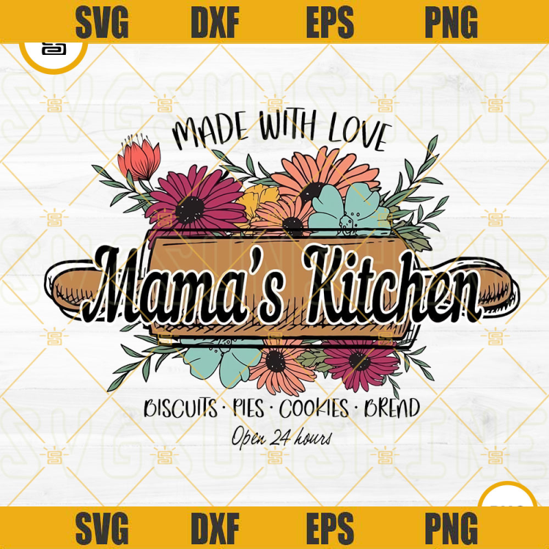 Made With Love Mamas Kitchen PNG, Kitchen Sign PNG, Mama Kitchen PNG, Cooking Mama PNG File.jpg