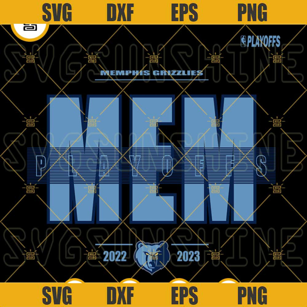 Memphis Grizzlies Playoffs 2023 NBA SVG, NBA Playoffs 2023 SVG PNG DXF EPS Cutting Files.jpg