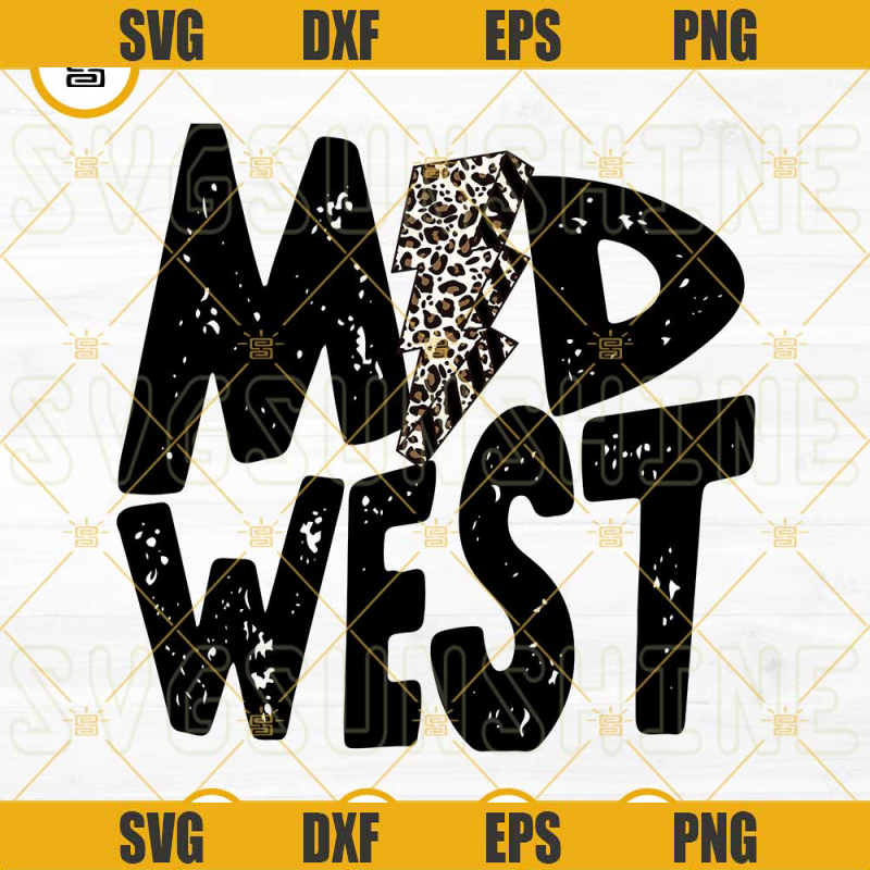 Midwest Leopard Lightning Bolt SVG PNG DXF EPS Cut Files For Cricut Silhouette.jpg