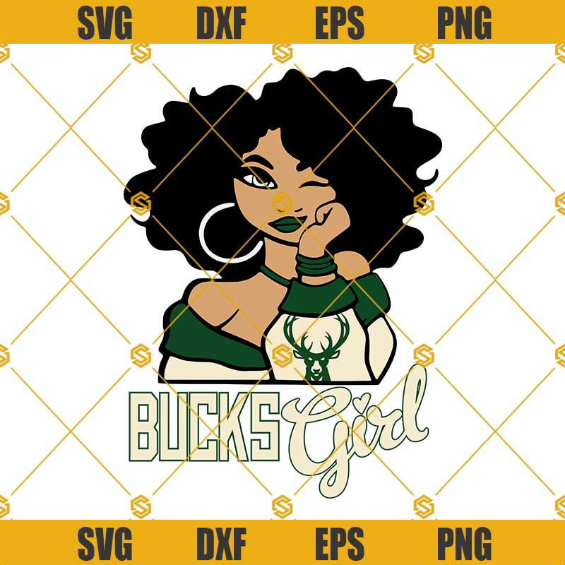 Milwaukee Bucks Girl SVG, NBA SVG, Bucks Fans Ladys SVG, Milwaukee Bucks SVG Cut File for Cricut.jpg