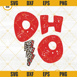 ohio leopard lightning bolt svg, ohio state svg, ohio svg