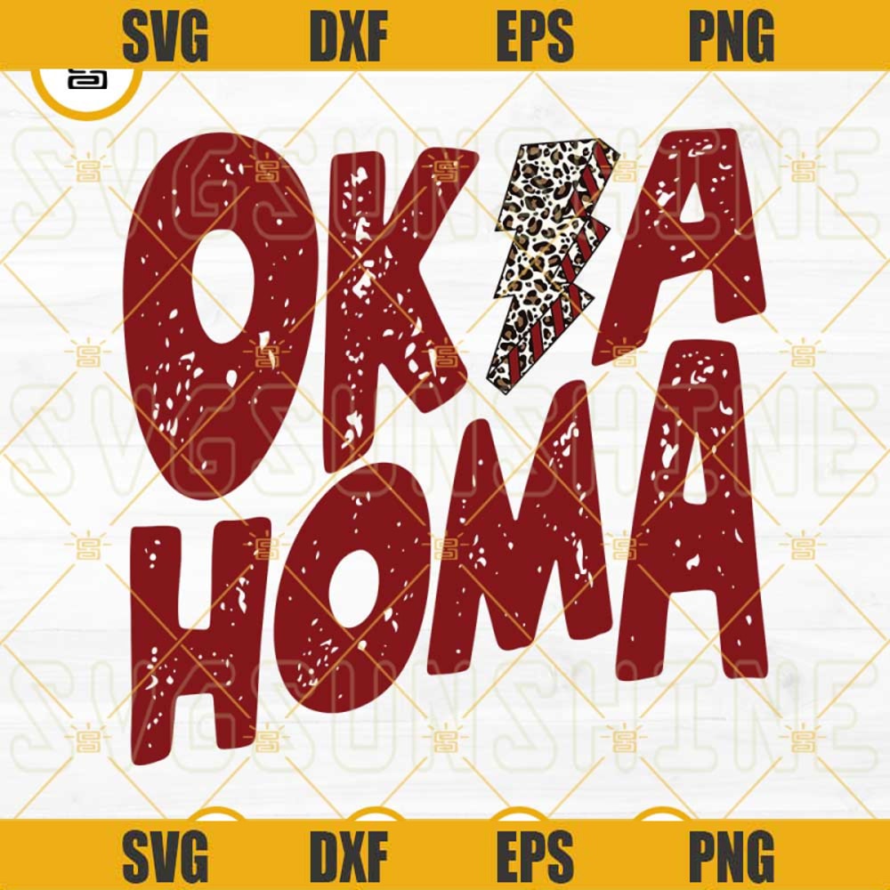Oklahoma Leopard Lightning Bolt SVG PNG DXF EPS Cut Files For Cricut Silhouette.jpg