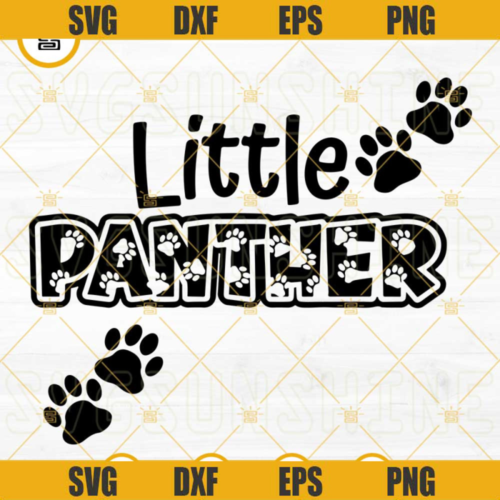 Panther Paw Print SVG, Little Panther SVG PNG DXF EPS Digital Download.png