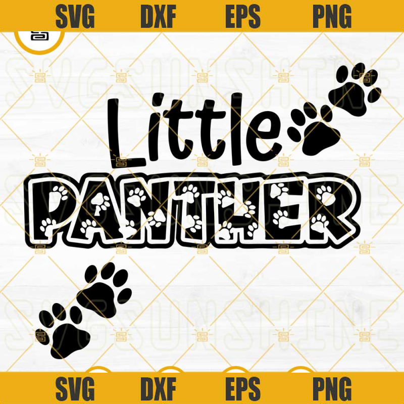 Panther Paw Print SVG, Little Panther SVG PNG DXF EPS Digital Download.png