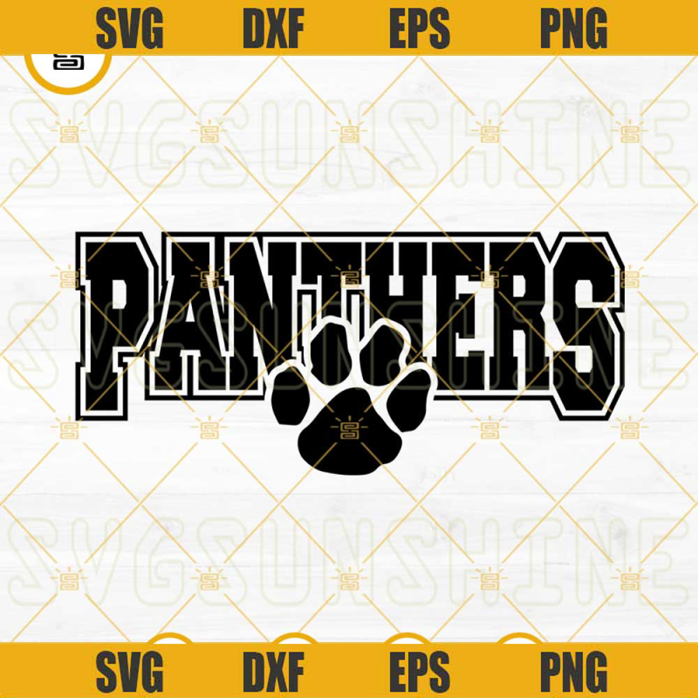 Panthers SVG, Paw SVG, Panthers Paw SVG, Panthers Football SVG DXF EPS PNG Cut Files.png