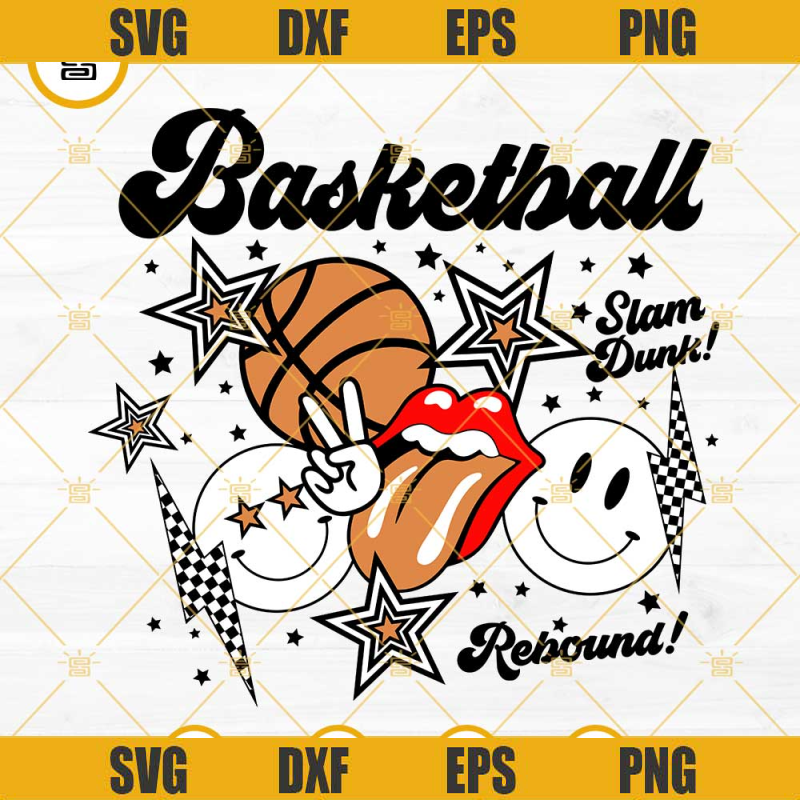 Smiley Basketball SVG, Slam Dunk SVG, Rebound SVG, Basketball SVG PNG DXF EPS.jpg