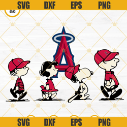 snoopy charlie brown los angeles angels svg png dxf eps cricut files