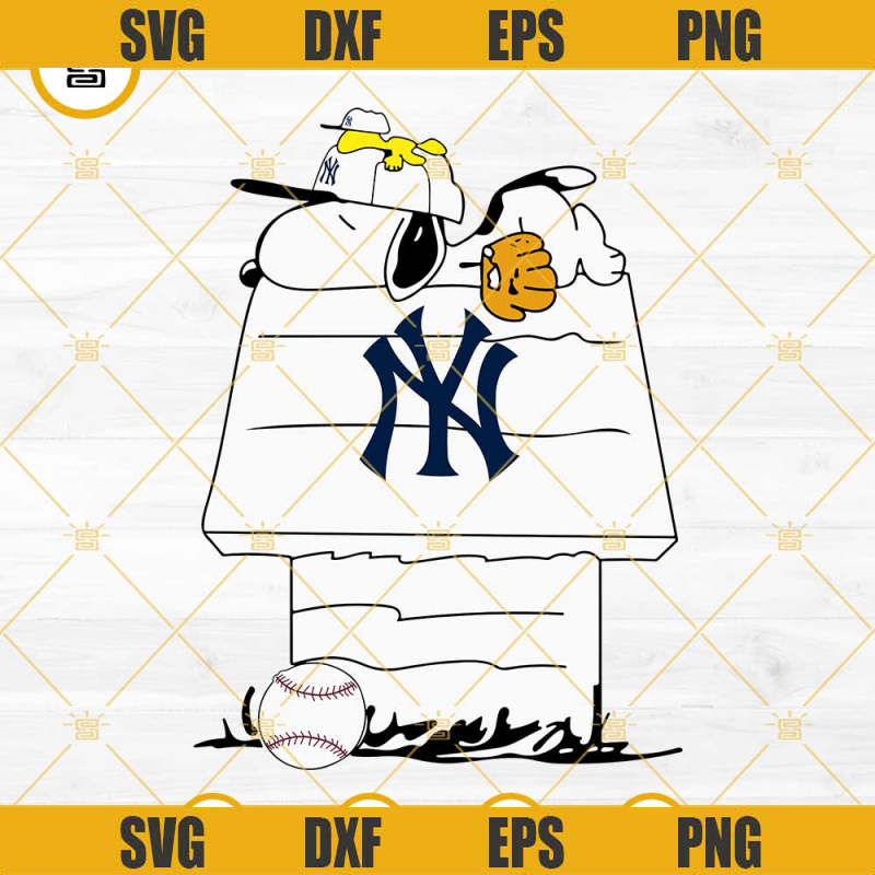 Snoopy New York Yankees SVG PNG DXF EPS Cut Files.jpg