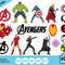 Avengers clipart bundle, Marvel SVG cut files for Cricut Silhouette, PNG, DXF, instant download.jpg