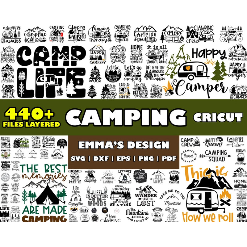 Camping Bundle Svg, Camping Svg, Camping Quote Svg, Png Pdf Dxf Eps Digital File.jpg