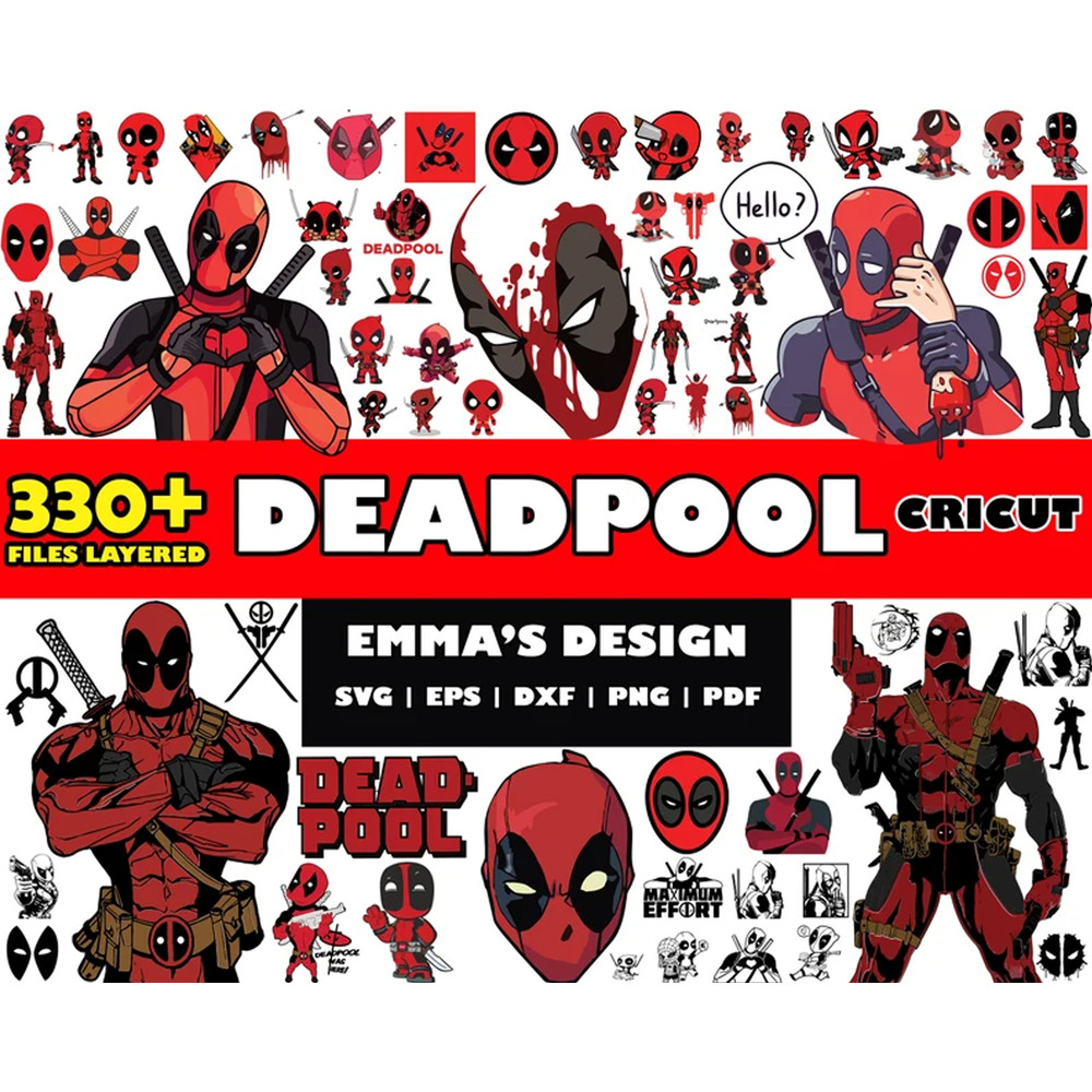 Deadpool Bundle Svg, Deadpool Svg, Marvel Svg, Png Pdf Dxf Eps Digital File.jpg