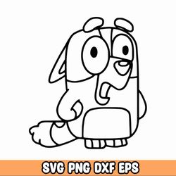 bingo penguin bingo outline svg, bluey mega bundle, bluey cut files for cricut, bluey layered svg, bluey birthday svg