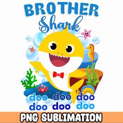 brother baby shark png baby shark birthday cricut vector bundle  baby shark party png  png image t-shirt