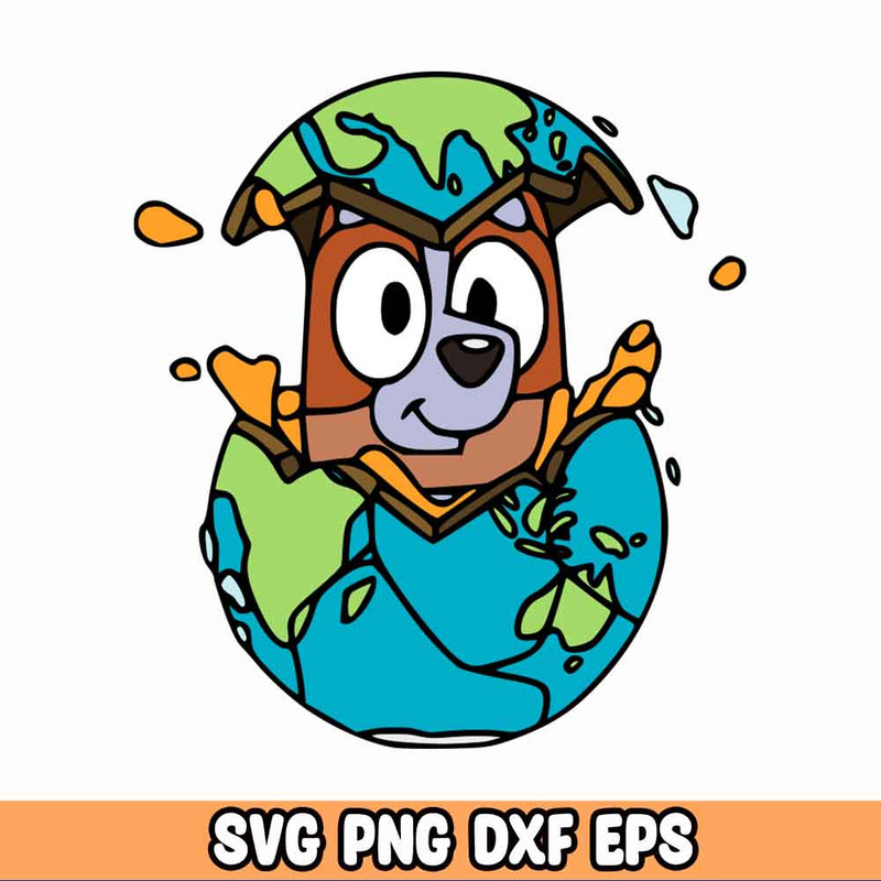 Buey Bingo in Earth SVG, Blue Dog Bundle, Dog Family Bundle, Bluey Bundle, Blue Dog SVG, Blue Dog PNG, Bluey SVG, Bluey.jpg