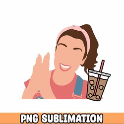 Designer Running on Ms Rachel and iced coffee png file, ms rachel mom, iced coffee pocket, ms rachel mom png file 1