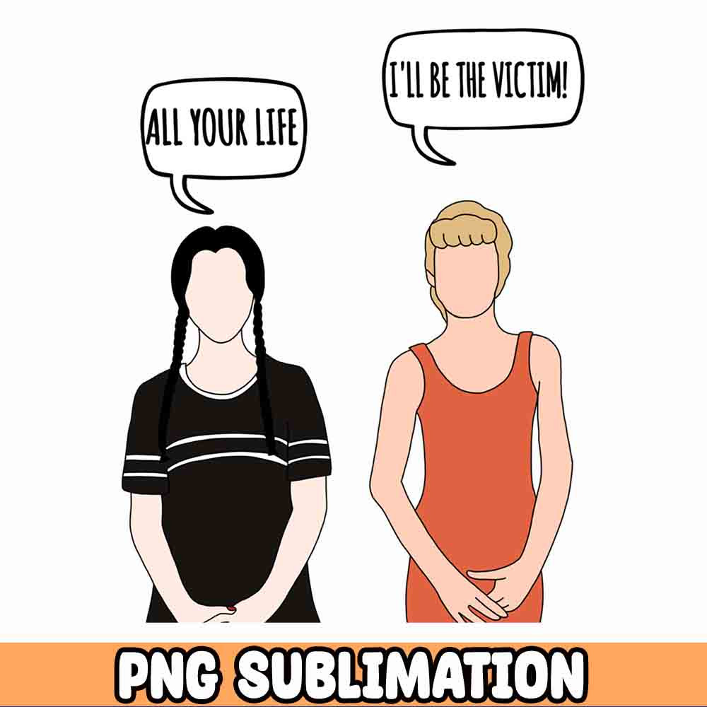 I_ll be the victim PNG Wednesday and Enid Png, Wednesday Adams Png.jpg
