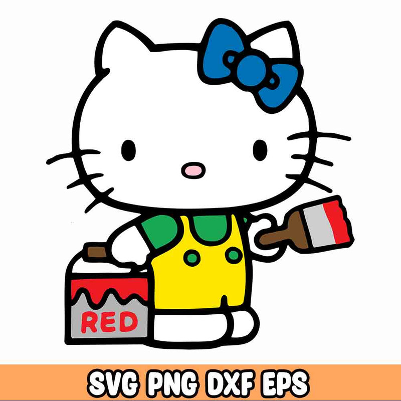 Kawaii Kitty, Hand Drawn Watercolor Clipart, Cute Cartoon Illustration, Anime Clipart, Instant Download 1.jpg