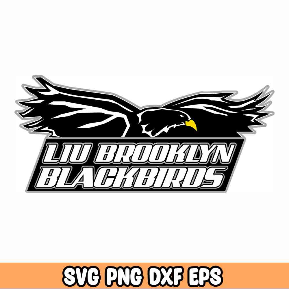 LIU Brooklyn Blackbird SVG and JPEG Instant Digital Download.jpg