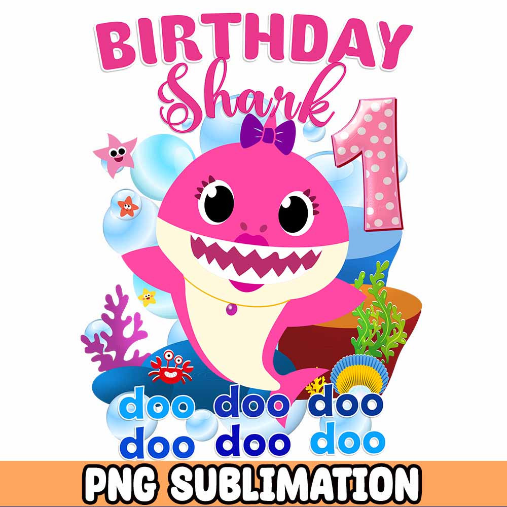 Mega Birthday shark PNG, Layered PNG, cricut, cut files, layered digital vector file.jpg