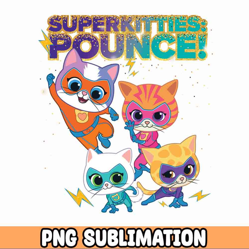 PACK BUNDLE Hero Kitties Super Cats ALL Cats Seamless Design - Digital Download.jpg