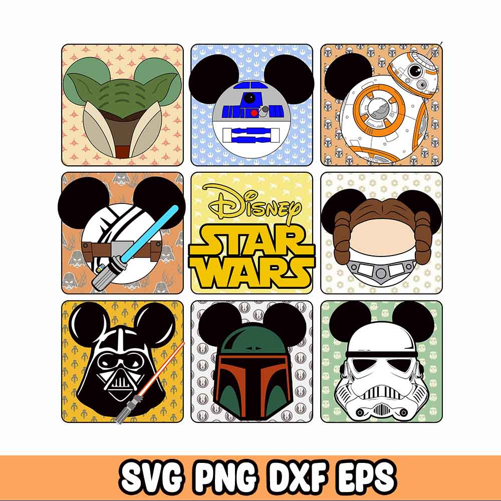 Star Wars SVG Ears Clipart Silhouette , Vector file , Star svg Wars The Mandalorian, Cut file Cricut, Silhouette 2.jpg