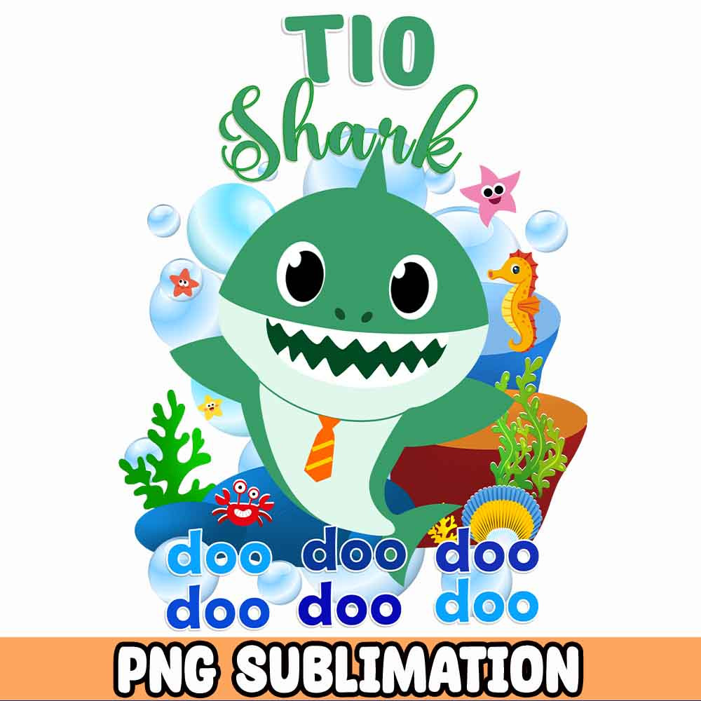TIO Baby Shark png Baby Shark Birthday Cricut Vector Bundle  Baby Shark Party png  Png Image T-shirt.jpg