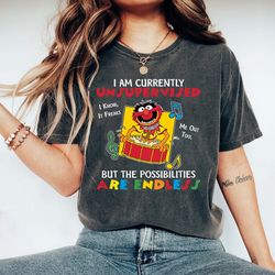 animal the muppets shirt animal i am currently unsupervised shirt the muppet show shirt the electric mayhem shirt fa