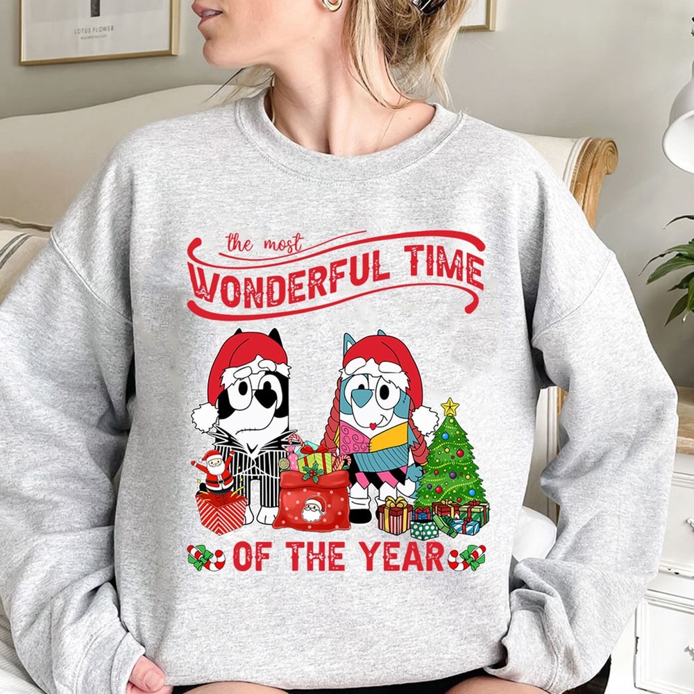 Bluey Christmas Sweatshirt Christmas Bluey Family Shirts Bluey The Wonderful Time of The Year Blu