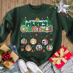 bluey family christmas ball shirt, bluey and bingo christmas shirt, bluey family christmas shirt, bluey christmas matchi