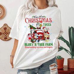 bluey farm fresh christmas trees shirt bluey christmas shirt bluey and bingo bluey merry christmas shirt xmas bluey f