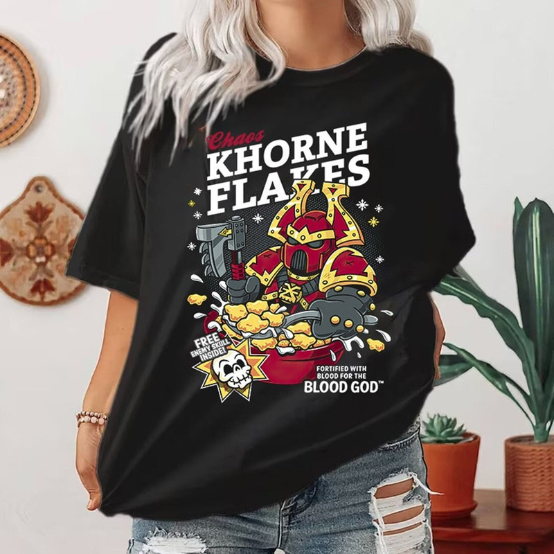 Chaos Khorne Flakes Shirt Warhammer Sweatshirt Video Game Shirt Warhammer 40k Shirt Space Marine