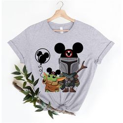 baby yoda and darth vader with mickey balloon shirt, disneyland trip shirt, star wars baby yoda shirt, jedi, shirt, disn