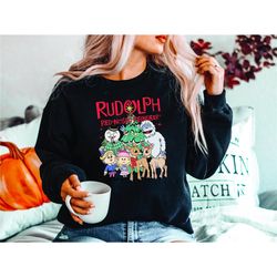 rudolph the red nosed reindeer christmas sweatshirt, cute christmas sweatshirt, rudolph christmas shirt, reindeer christ