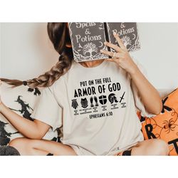 put on the full armor of god shirt, armor of god sweatshirt, faith religious christ shirt, christian bible verse sweatsh