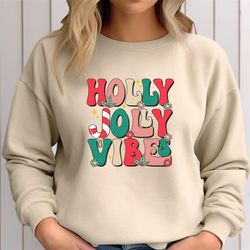 christmas gifts,holly jolly vibes,holiday shirt,retro christmas,gifts for mom,gifts for her,gifts for girlfriend,christm