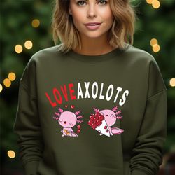 Cute Axolotl Sweatshirt, Axolotls of The World Shirt, Axolotl Lover Gift,Funny Axolotls Sweat, Love axolotls