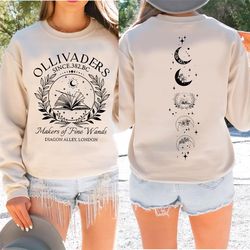 ollivanders 2-sided sweatshirt, basgiath war college, fourth wing shirt, dragon rider shirt, fourth wing hoodie