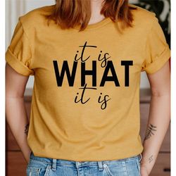 It Is What It Is Shirt, Sarcastic Shirt, Inspirational Shirt, Motivational Shirt, Shirt With Sayings, Gift For Her, Elf