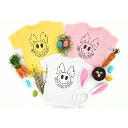 don't worry be hoppy, happy easter shirt, cute easter bunnies shirt, rabbits shirt, toddler easter shirt, easter matchin