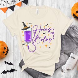 hocus bolus halloween er nurse shirt, halloween icu nurse shirt, spooky nurse tee, nursing halloween shirt, pharmacology