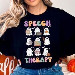speech therapy sweatshirt, slp ghost shirt, speech therapy halloween tee, speech therapist, slp halloween shirt, spooky
