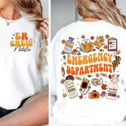 personalized halloween er nurse shirt, halloween nurse shirt,er boo crew er ed nurse tech shirt,emergency room rn, emerg